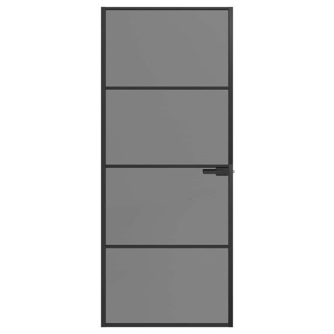 vidaXL - Interne - Deur - 83 - x - 201,5 - cm - Gehard - glas - en - aluminium
