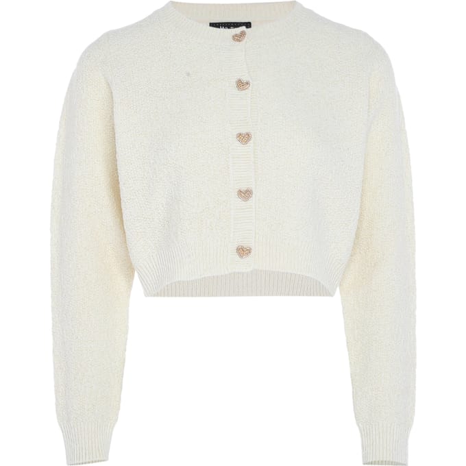 Mymo Vest met fantasiegaren Dames wolwit