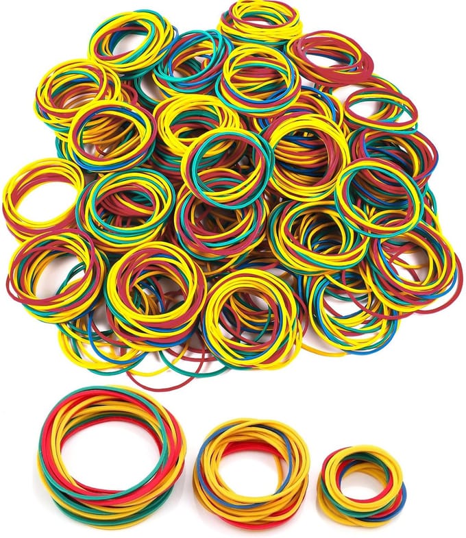 Elastiekjes, 25/38/50 mm, kleine rubberen ringen, huishoudrubber, elastisch, voor thuis, school, kantoor