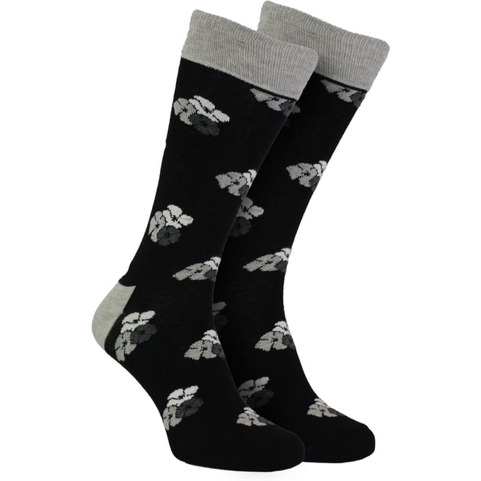 HS by Happy Socks - Heren 3-pack Classic Flower Kousen - Bloem (Zwart)