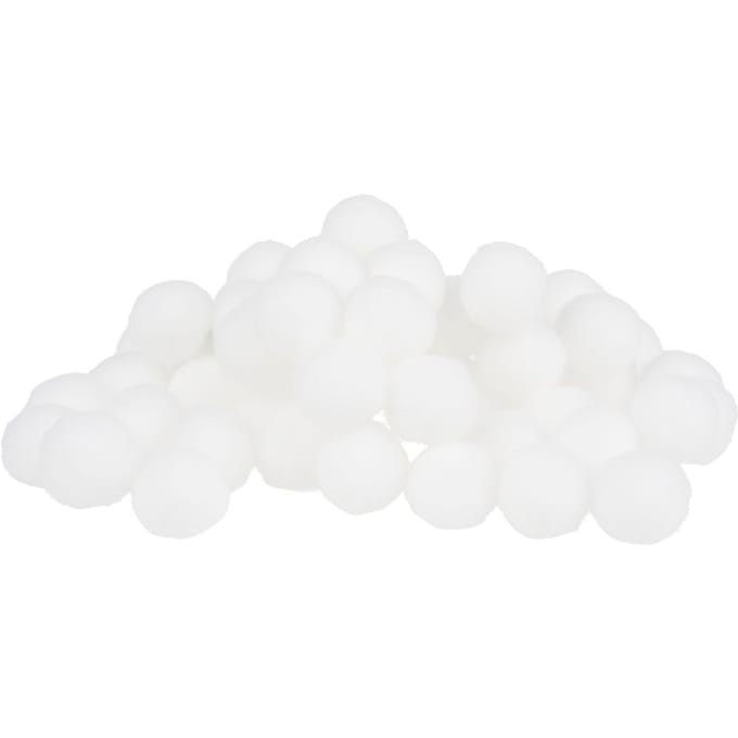 VBS Pompons, 15 mm, 60 stuks - Wit