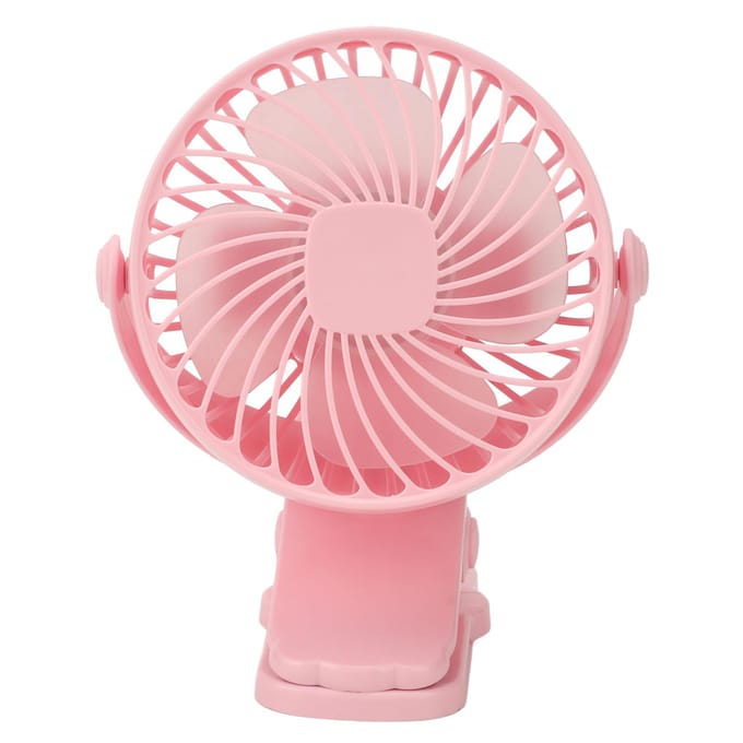 Klemventilator ABS 720 Graden 3 Snelheden Geruisloos USB Batterijgevoed Mini Ventilator voor Bureau Kantoor pink
