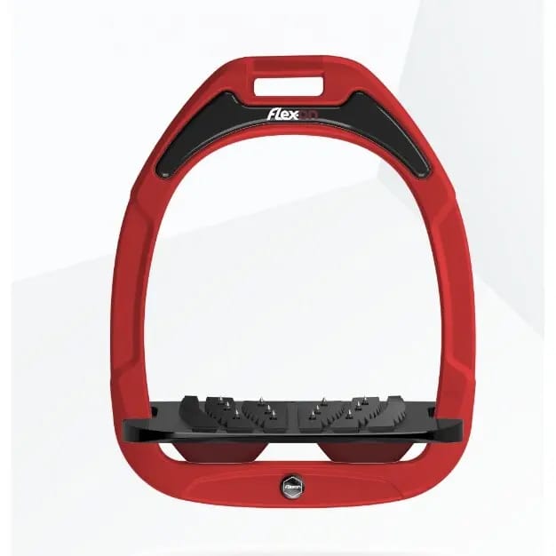 Ultra Grip Inclinatie Stijgbeugels Rood/Zwart/Bordeaux Flex-On Green Composite
