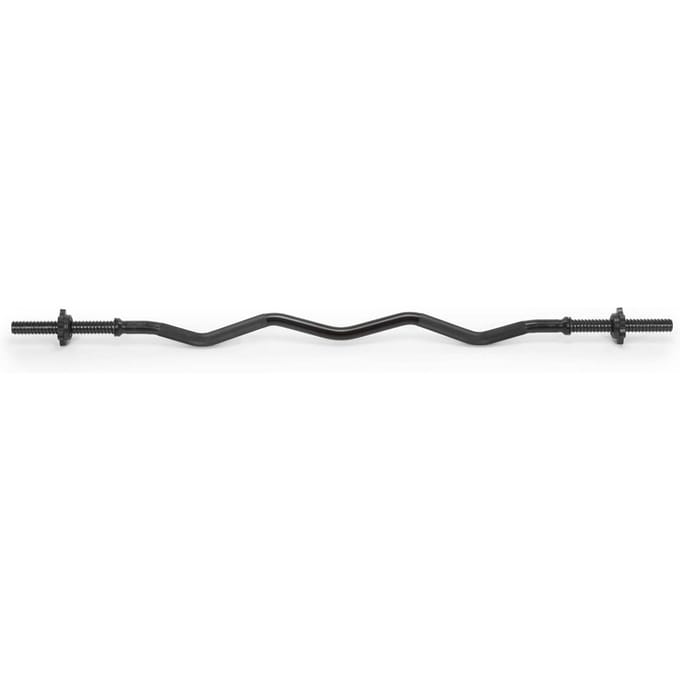 Actiget® Curlstang | Halterstang | Barbell | Chroomstaal | Verbogen | 120 cm | 25Ø mm | 2 Klemmen
