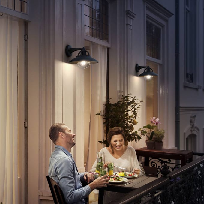 Philips LED Comorant 1738130PN Buitenlamp (wand) LED E27 42 W Zwart