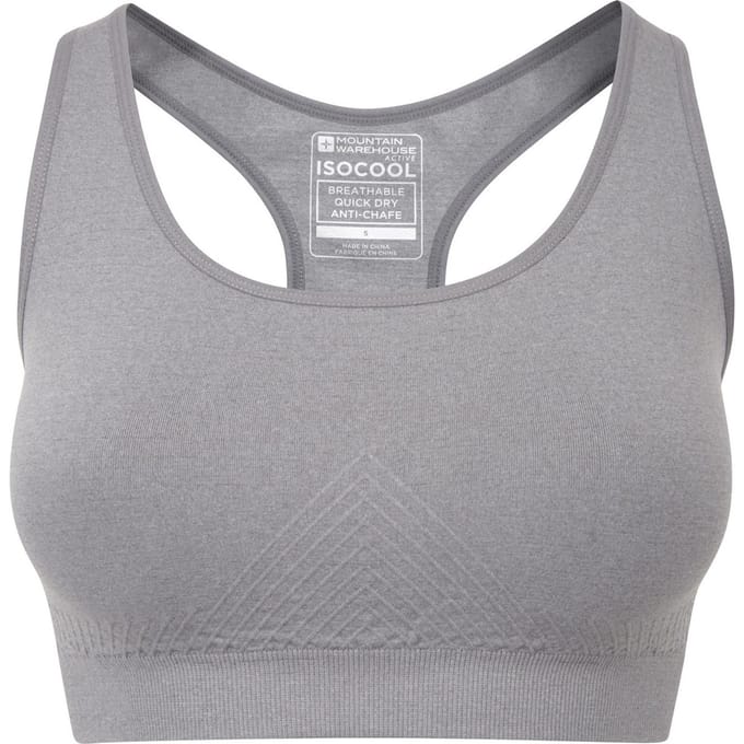 Mountain Warehouse Dames/Dames Anti-Chafe Naadloze Sportbeha (Grijs)