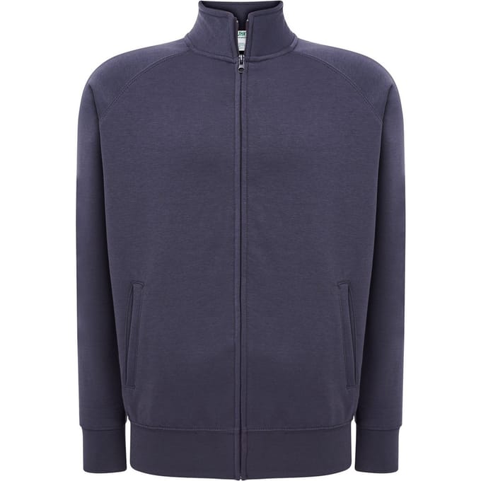 JHK Uniseks effen sweater met rits voor volwassenen (Denim)