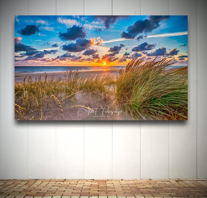 Dibond Schilderij | Foto op Aluminium, Summer Beach (90x60cm)
