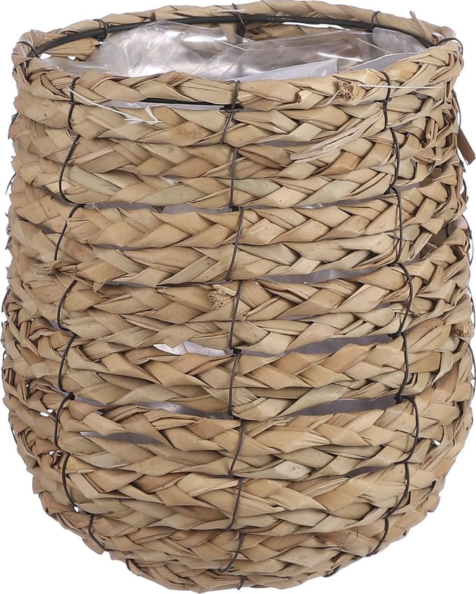 Plantenmand Mica Avalon zeegras rond 21x18cm lichtbruin