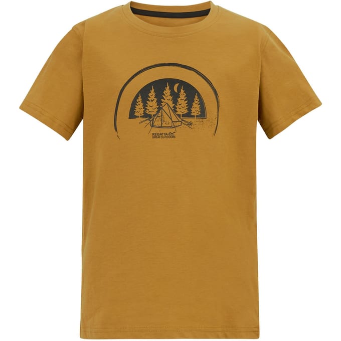 Regatta Kinderen Bosley Camping T-Shirt (Houtbruin)