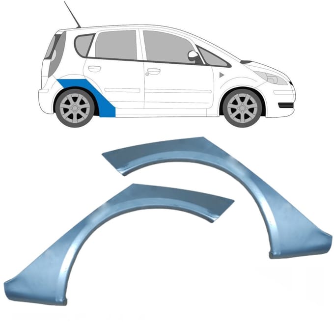 Reparatiepaneel achterspatbord voor Mitsubishi Colt 2004-2012 / Links + Rechts