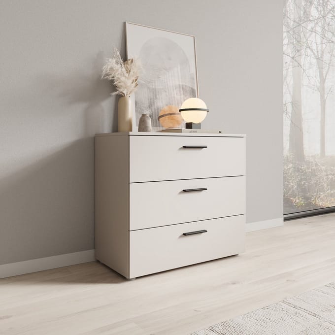 Meubella - Isandro - Ladekast - Beige - 80x41x74 cm