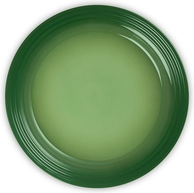 Le Creuset 4 aardewerken dinerborden Bamboo Green 27cm