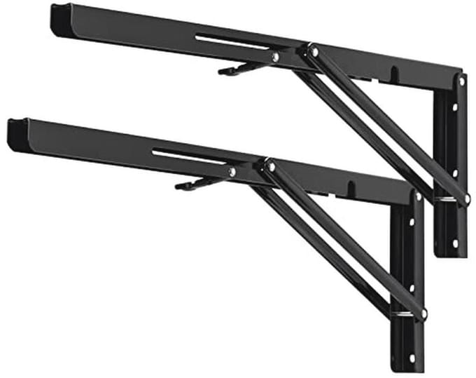 Inklapbare Plankbeugels 51 cm - Zwaar Belastbare L-Beugel voor Werkbank - Max. Laadvermogen 150 kg - Set van 2