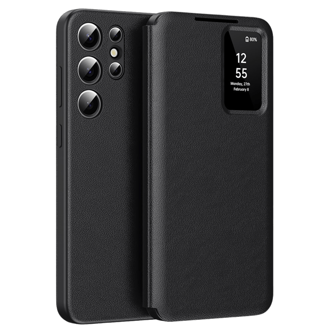 CaseBody Samsung Galaxy S24 Ultra Smart Cover Zwart
