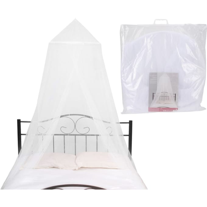 Klamboe 60x250x1000 cm -  2 Persoons - Muggennet - Polyester - Wit
