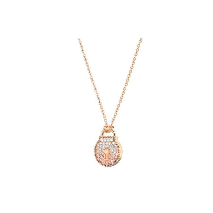 Swarovski Togetherness Lock Ketting Damesketting Roségoud Roze 5578393 Box (Random Color) white