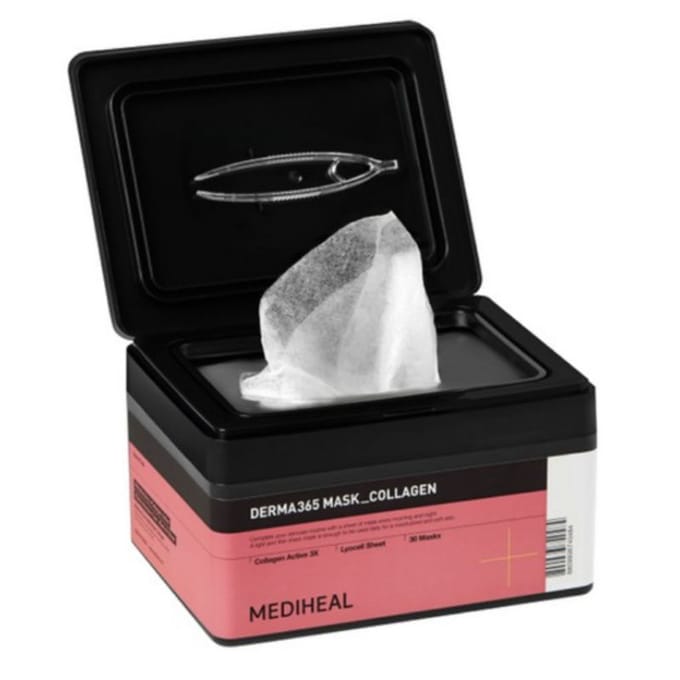 Masque au collagène Mediheal Derma365, 30 feuilles, 1 pièce pink