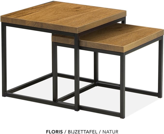 Maxfurn - Set vierkante salontafel | kleur: Natur