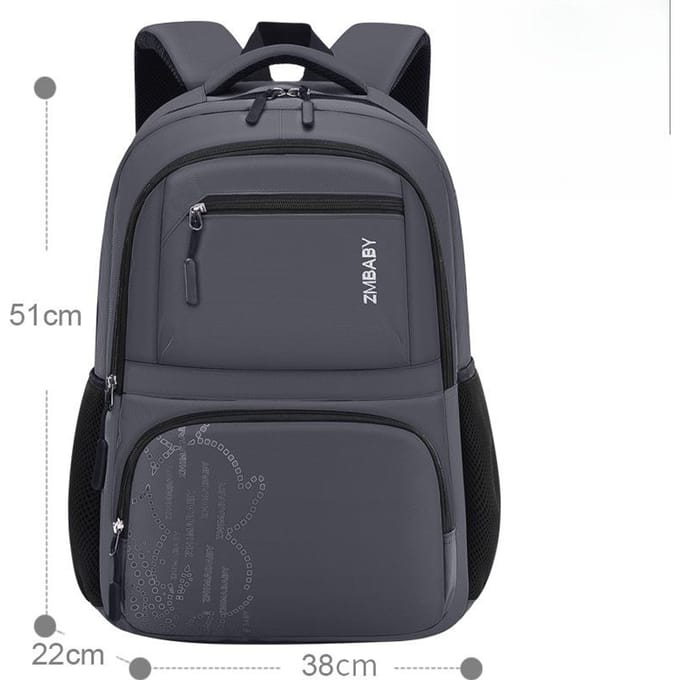 Een lichtgewicht en casual kinderschooltas voor basisschoolleerlingen met meerdere vakken grijze kleur