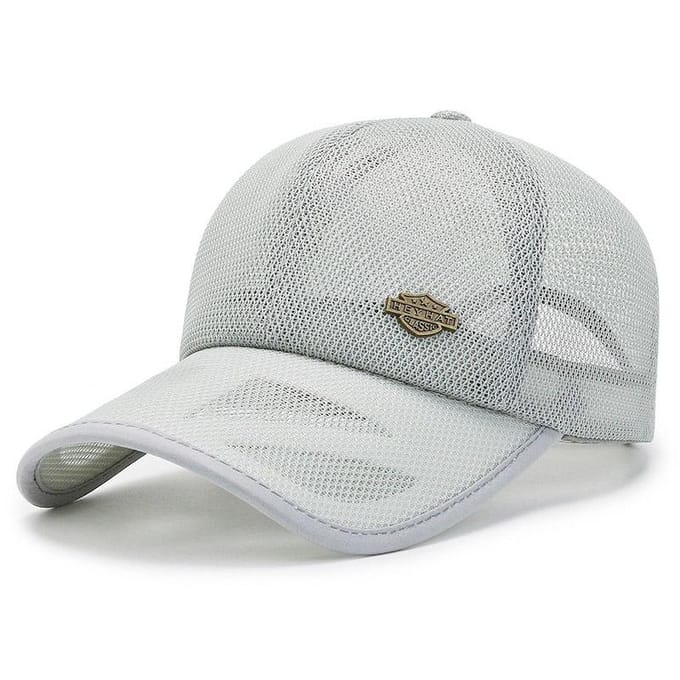 Zomer Mesh Pet Dunne Heren Casual Baseballpet Sneldrogend Mesh Ademend Duckbill Pet white