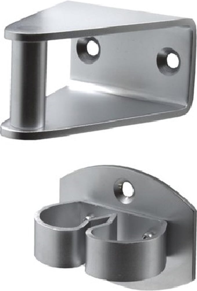 Deurvastzetter - Deurklem - 70mm - Messing mat chroom - S&B - 253001.9