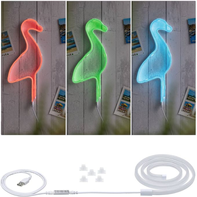 Paulmann Neon Colorflex USB Strip 1 Meter RGB - Met Kabelschakelaar - 5W - 5V - Wit