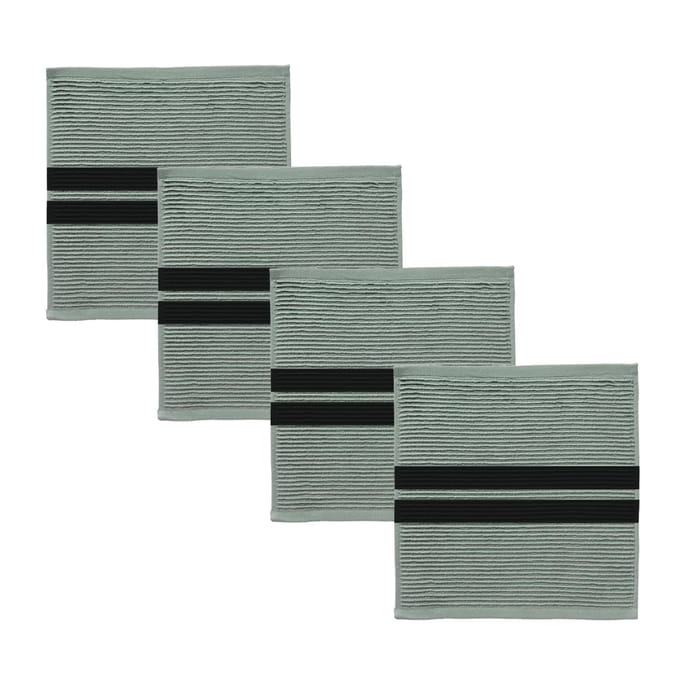 DDDDD - Vaatdoek - 3 Stuks - Groen - 30x30 cm - 100% Katoen