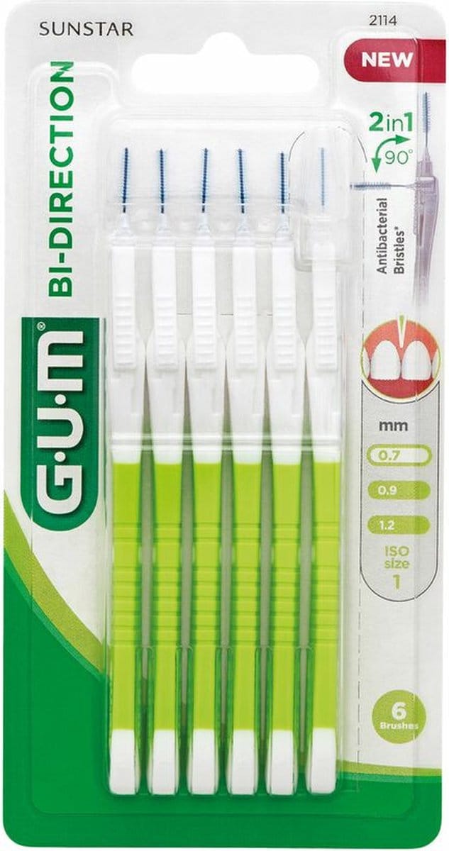 4x GUM Bi-Directions 0,7mm - 6 stuks