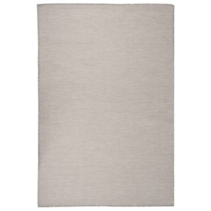vidaXL - Buitenkleed - platgeweven - 120x170 - cm - lichtgrijs
