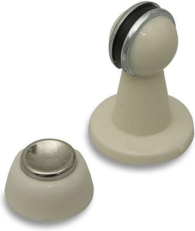Deurvastzetter - wit - met Magneet - 80 mm - Deurvergrendeling - deurstoppers / deurbuffers