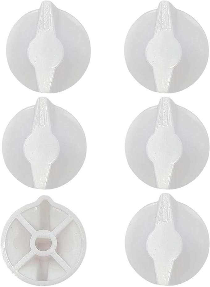 Timer Schakelaar Knop - Vervangingsknop Timer - Apparaten Bediening - Duurzaam Vuurvast Plastic - 26x6x5 mm - Wit