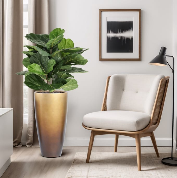 Lyrata Kunstplant N 90cm in pot