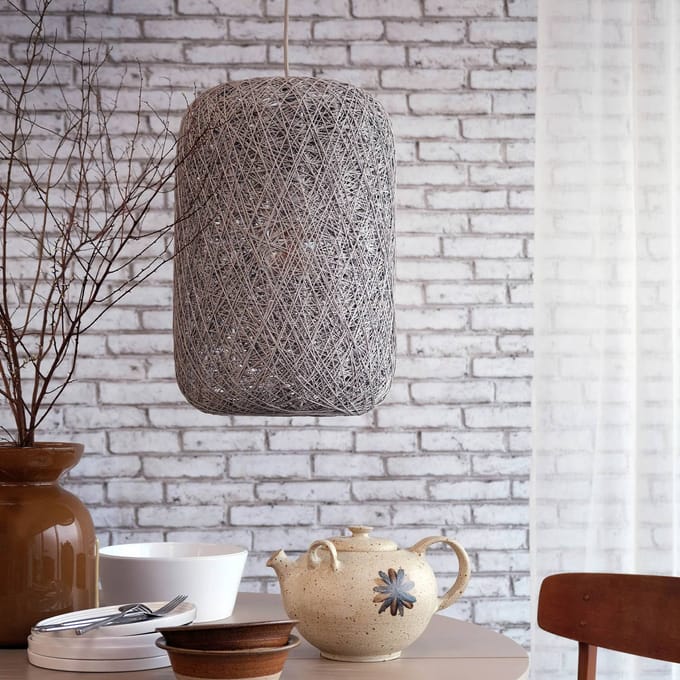 Dyberg Larsen Spin S hanglamp, grijs, Ø 30 cm