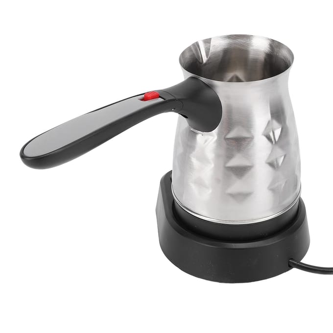 Elektrisch Turks Koffiezetapparaat met Anti-Verbrandingshandvat 500ML Capaciteit 600W Snel Verwarmen Roestvrij CN PLUG white