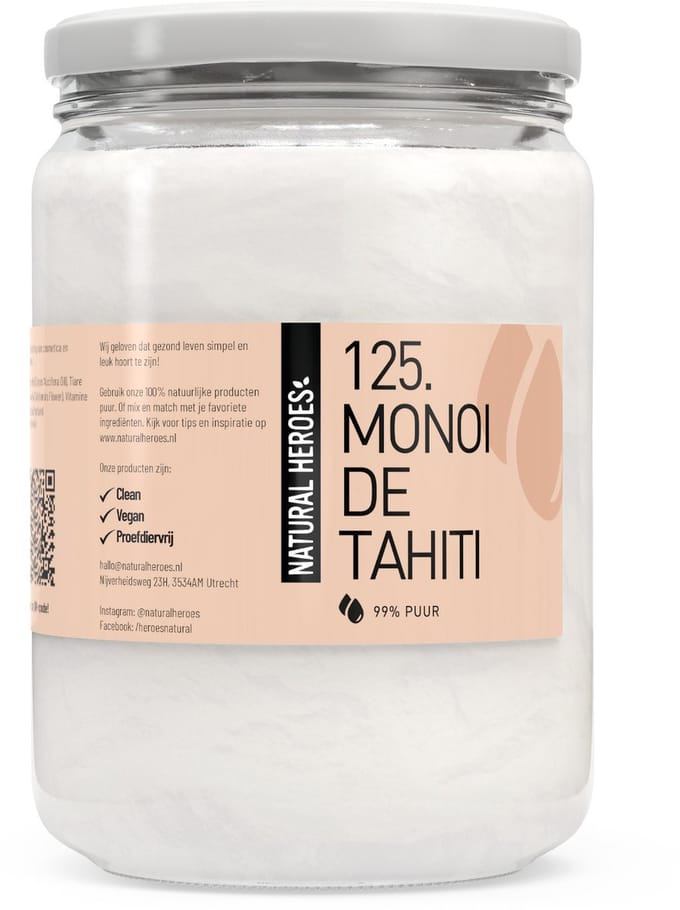 Natural Heroes Monoï de Tahiti Olie (99% puur) - 500 ml
