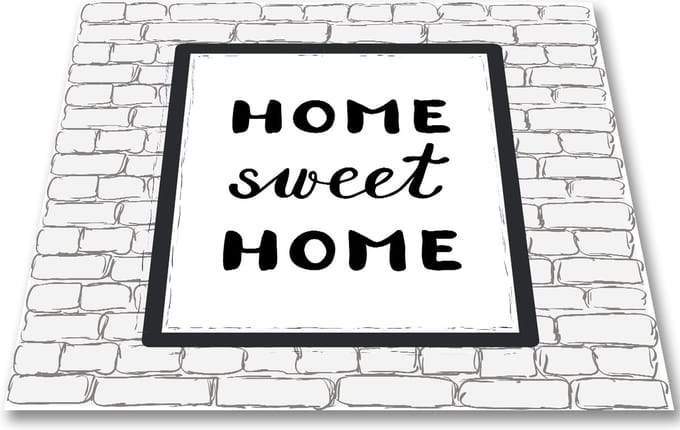 Papillon - Inductie Kookplaatbeschermer Home Sweet Home 60x60 cm - Polyester - Multicolor -