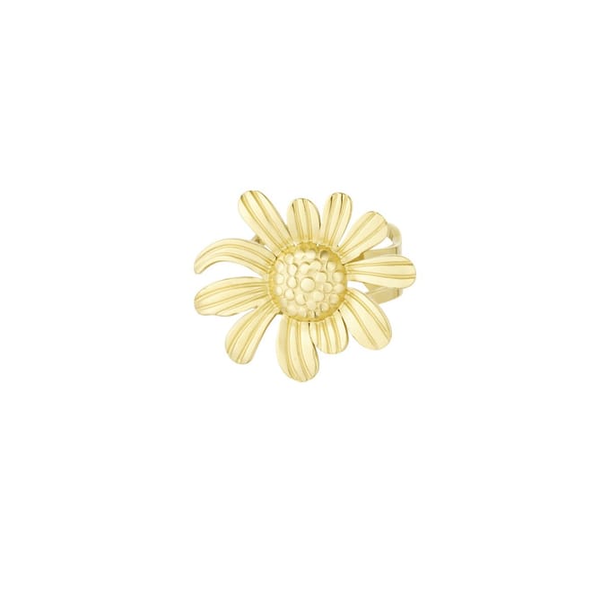 Happy Daisy Ring | RVS (verkleurt niet) | Goudkleurig | Beste Cadeau voor haar