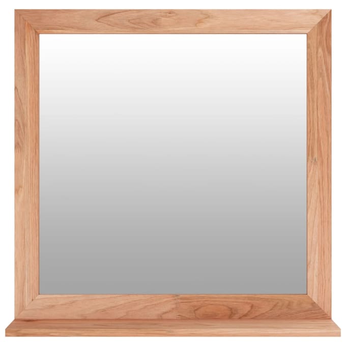 vidaXL - Wandspiegel - 55x55 - cm - massief - walnotenhout