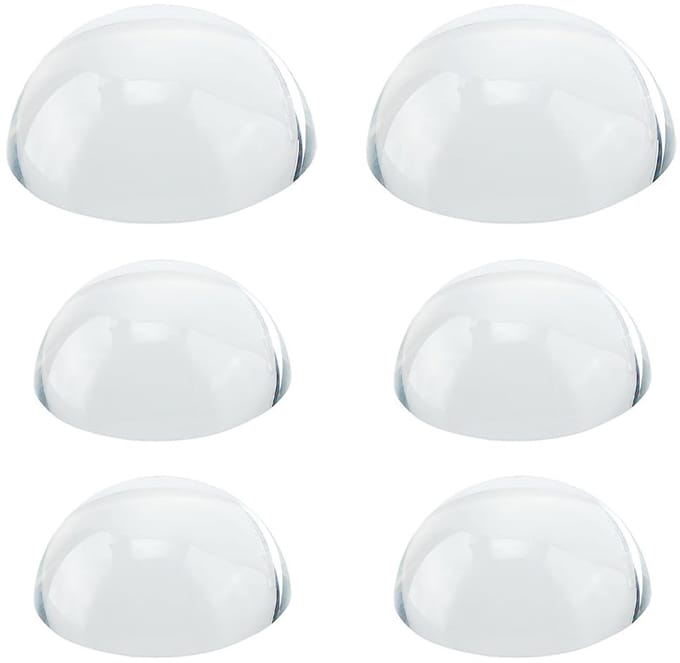 Dailygoods - Set van 6 Glazen Dome Vergrootglazen voor Kantoor en Thuis