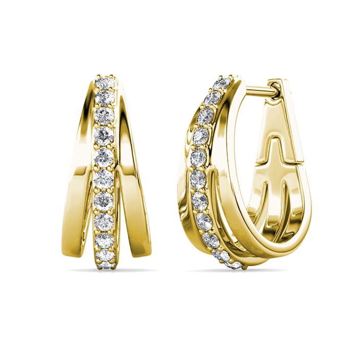 Aurielle Hoop Sets - Goud en Kristal