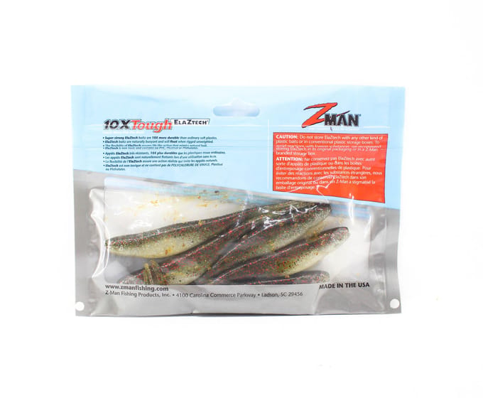 Zman Soft Lure Jerk ShadZ Geparfumeerd 5 Inch 5/Pack Rood Bot (0273)