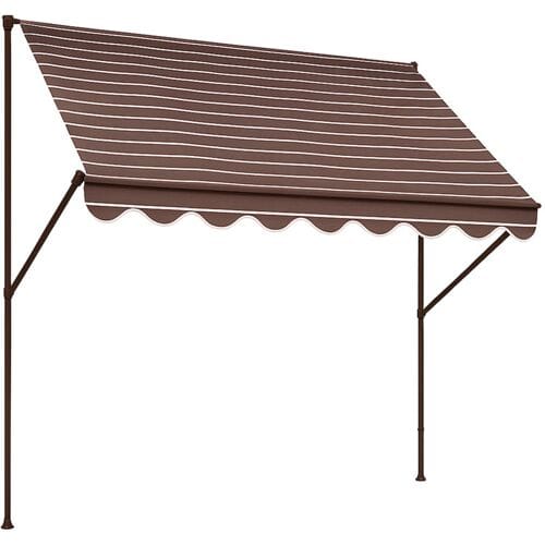 ANGERER Klemluifel (donkerbruine, beige strepen, 200 cm breit)