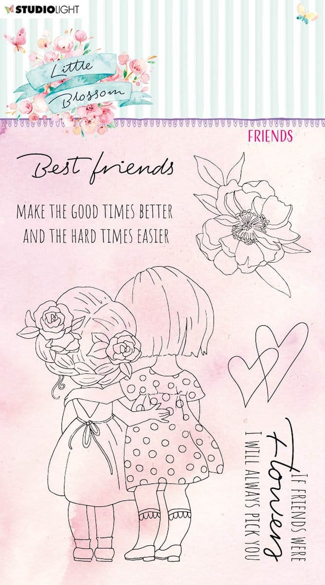 Studio Light Little Blossom clear stamp Friends