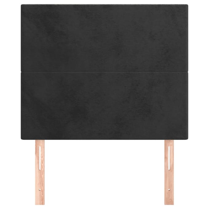 vidaXL - Hoofdbord - zwart - 80x5x118/128 - cm - fluweel