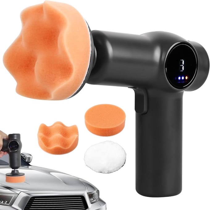 Polijstmachine - Schuurmachine - Oppervlakken Behandelen - Variabele Snelheid - 125mm Schijf - Zwart