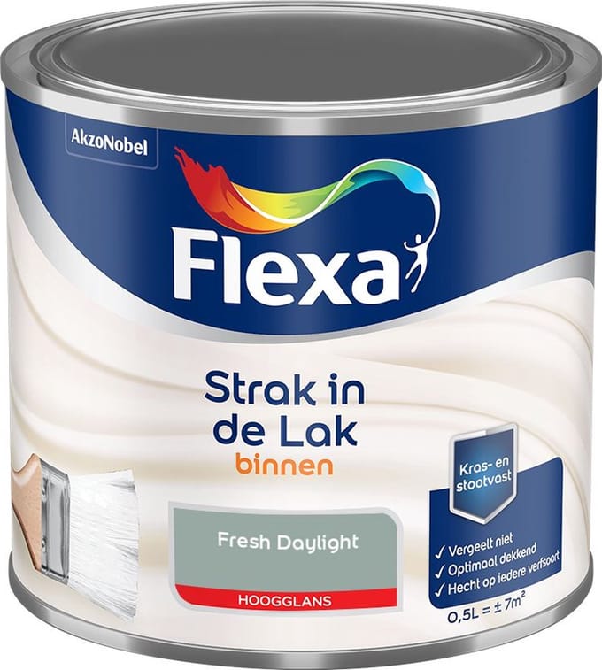 Flexa - Strak In De Lak Binnenlak Hoogglans - Fresh Daylight - Mengverf - 500 Ml