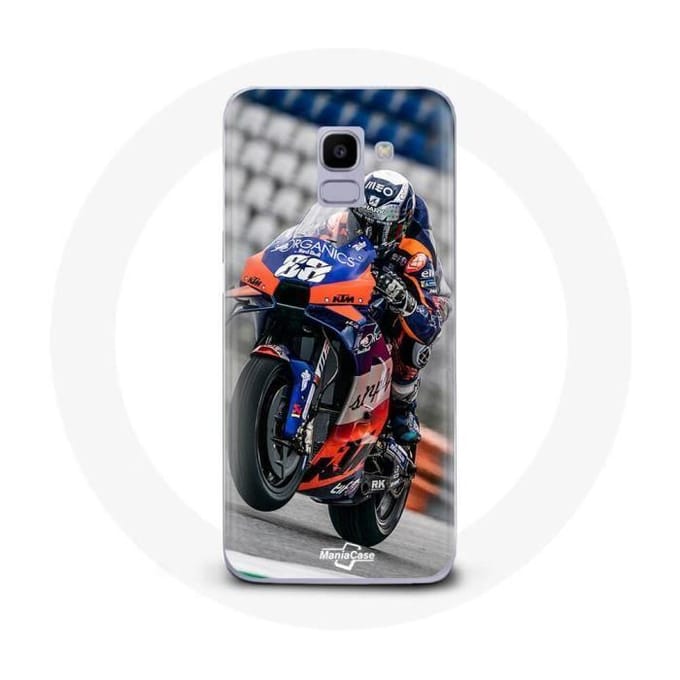 Hoesje - Samsung - Galaxy J6 2018 - Flexibel - Miguel Oliveira Moto GP 88 - Wit