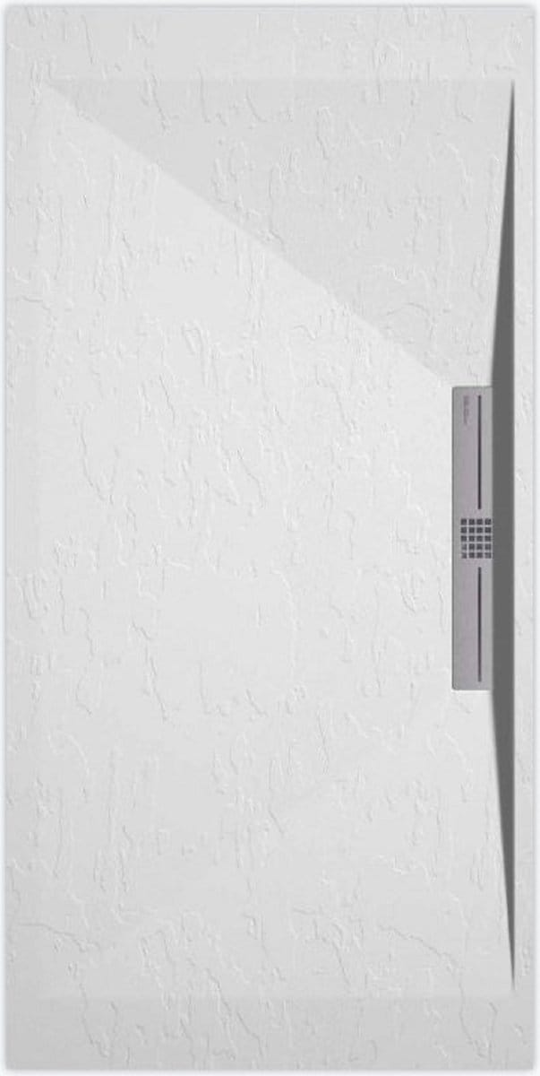Sanifun douchebak Stone Side White Slate 900 x 700 S