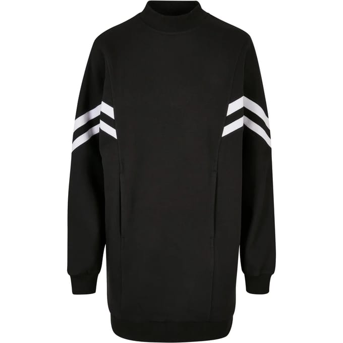 Urban Classics - Oversized College Sweat Korte jurk - L - Zwart